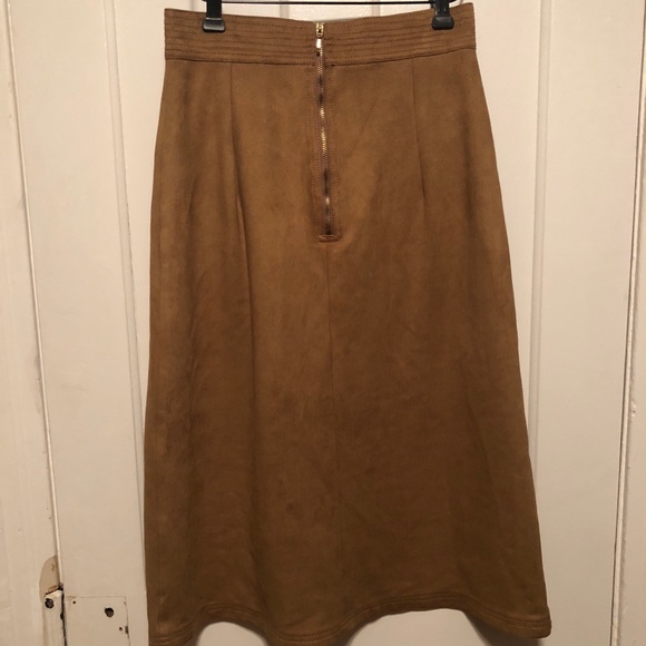 M&S faux suede midi skirt UK 8 - Picture 3 of 3